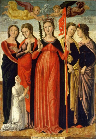 St. Ursula en Vier Heiligen door Giovanni Bellini